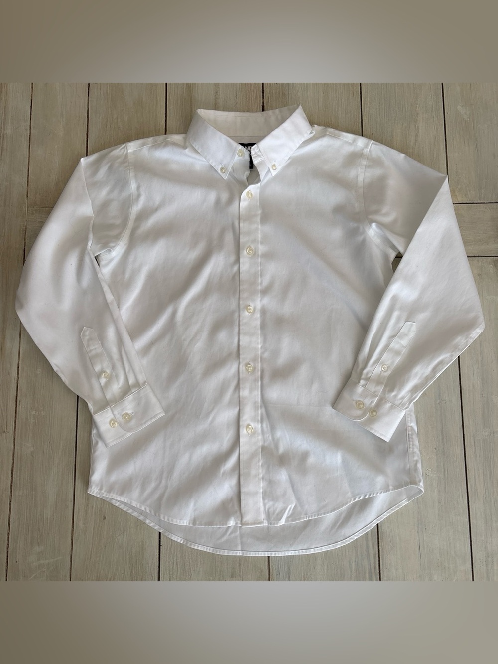 Lands End Button Down White Dress Shirt Size 12 School Uniform